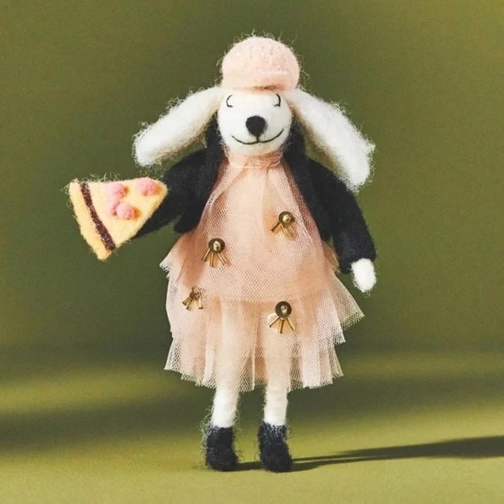 Nwt Anthropologie Travel Poodle New York Christmas Ornament